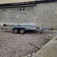 Прицеп двухосный для перевозки авто Boeckmann AT27 с тормозом наката №23 Б/У